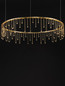 Preview: Nova Luce LED Pendelleuchte Stellar dimmbar 30W warmweiss 3000K Gold Aluminium Kupfer Ø80cm 9186976