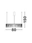 Preview: Nova Luce LED Pendelleuchte Stellar dimmbar 30W warmweiss 3000K Gold Aluminium Kupfer Ø80cm 9186976