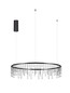 Preview: Nova Luce LED Pendelleuchte Stellar dimmbar 30W warmweiss 3000K Schwarz Chrom Aluminium Ø80cm 9186977