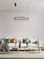 Preview: Nova Luce LED Pendelleuchte Stellar dimmbar 30W warmweiss 3000K Schwarz Chrom Aluminium Ø80cm 9186977