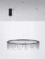 Preview: Nova Luce LED Pendelleuchte Stellar dimmbar 30W warmweiss 3000K Schwarz Chrom Aluminium Ø80cm 9186977
