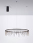 Preview: Nova Luce LED Pendelleuchte Stellar dimmbar 30W warmweiss 3000K Schwarz Chrom Aluminium Ø80cm 9186977