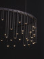 Preview: Nova Luce LED Pendelleuchte Stellar dimmbar 30W warmweiss 3000K Schwarz Chrom Aluminium Ø80cm 9186977