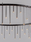 Preview: Nova Luce LED Pendelleuchte Stellar dimmbar 30W warmweiss 3000K Schwarz Chrom Aluminium Ø80cm 9186977