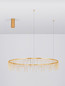 Preview: Nova Luce LED Pendelleuchte Stellar dimmbar 36W warmweiss 3000K Gold Aluminium Kupfer Ø100cm 9186978