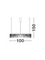 Preview: Nova Luce LED Pendelleuchte Stellar dimmbar 36W warmweiss 3000K Gold Aluminium Kupfer Ø100cm 9186978