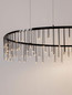 Preview: Nova Luce LED Pendelleuchte Stellar dimmbar 36W warmweiss 3000K Schwarz Chrom Aluminium Ø100cm 9186979