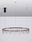 Preview: Nova Luce LED Pendelleuchte Stellar dimmbar 36W warmweiss 3000K Schwarz Chrom Aluminium Ø100cm 9186979