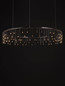 Preview: Nova Luce LED Pendelleuchte Stellar dimmbar 36W warmweiss 3000K Schwarz Chrom Aluminium Ø100cm 9186979