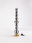 Preview: Nova Luce LED Stehleuchte Navi dimmbar 37W warmweiss 3000K Messinggold Rauchgrau Glas Metall 140cm 9186984
