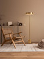 Preview: Nova Luce LED Stehleuchte Vetro 33W warmweiss 3000K Gold Aluminium 136cm 9223420