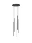 Preview: Nova Luce LED Pendelleuchte Stilvi 15W warmweiss 3000K Schwarz Aluminium Ø35,5cm 9232152