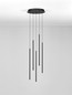 Preview: Nova Luce LED Pendelleuchte Stilvi 15W warmweiss 3000K Schwarz Aluminium Ø35,5cm 9232152