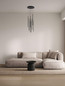 Preview: Nova Luce LED Pendelleuchte Stilvi 41W warmweiss 3000K Schwarz Aluminium Ø40cm 9232153