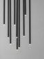 Preview: Nova Luce LED Pendelleuchte Stilvi 41W warmweiss 3000K Schwarz Aluminium Ø40cm 9232153