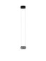 Preview: Nova Luce LED Pendelleuchte Jailyn 8W warmweiss 3000K Rauchgrau Schwarz Glas Aluminium Ø14cm 9236101