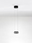Preview: Nova Luce LED Pendelleuchte Jailyn 8W warmweiss 3000K Rauchgrau Schwarz Glas Aluminium Ø14cm 9236101