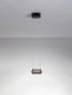 Preview: Nova Luce LED Pendelleuchte Jailyn 8W warmweiss 3000K Rauchgrau Schwarz Glas Aluminium Ø14cm 9236101