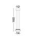 Preview: Nova Luce LED Pendelleuchte Jailyn 8W warmweiss 3000K Rauchgrau Schwarz Glas Aluminium Ø14cm 9236101