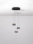 Preview: Nova Luce LED Pendelleuchte Jailyn dimmbar 24W warmweiss 3000K Rauchgrau Schwarz Glas Aluminium Ø35cm 9236102