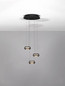 Preview: Nova Luce LED Pendelleuchte Jailyn dimmbar 24W warmweiss 3000K Rauchgrau Schwarz Glas Aluminium Ø35cm 9236102