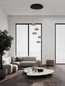 Preview: Nova Luce LED Pendelleuchte Jailyn dimmbar 40W warmweiss 3000K Rauchgrau Schwarz Glas Aluminium Ø45cm 9236103