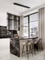 Preview: Nova Luce LED Pendelleuchte Jailyn dimmbar 40W warmweiss 3000K Rauchgrau Schwarz Glas Aluminium 108x14cm 9236104