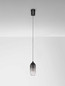 Preview: Nova Luce LED Pendelleuchte Kita 6W warmweiss 3000K Schwarz Glas Metall Ø7cm 9236205