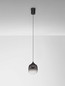 Preview: Nova Luce LED Pendelleuchte Kita 6W warmweiss 3000K Schwarz Glas Metall Ø10cm 9236206