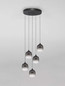 Preview: Nova Luce LED Pendelleuchte Kita dimmbar 28W warmweiss 3000K Schwarz Glas Metall Ø43cm 9236207