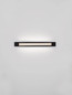 Preview: Nova Luce LED Wandleuchte Fasko 16W warmweiss 3000K IP44 Schwarz Glas Metall 80x9,5cm 9236298