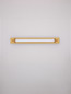 Preview: Nova Luce LED Wandleuchte Fasko 16W warmweiss 3000K IP44 Messinggold Glas Metall 80x9,5cm 9236299