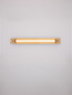 Preview: Nova Luce LED Wandleuchte Fasko 16W warmweiss 3000K IP44 Messinggold Glas Metall 80x9,5cm 9236299