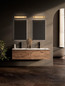 Preview: Nova Luce LED Wandleuchte Fasko 13W warmweiss 3000K IP44 Messinggold Glas Metall 60x9,5cm 9236302