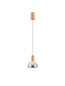 Preview: Nova Luce LED Pendelleuchte Voi 8W warmweiss 3000K Schwarz Messinggold Glas Metall Ø17cm 9236304
