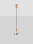 Preview: Nova Luce LED Pendelleuchte Voi 8W warmweiss 3000K Schwarz Messinggold Glas Metall Ø17cm 9236304