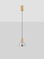 Preview: Nova Luce LED Pendelleuchte Voi 8W warmweiss 3000K Schwarz Messinggold Glas Metall Ø17cm 9236304