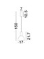 Preview: Nova Luce LED Pendelleuchte Voi 8W warmweiss 3000K Schwarz Messinggold Glas Metall Ø17cm 9236304
