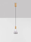 Preview: Nova Luce LED Pendelleuchte Voi dimmbar 8W warmweiss 3000K Schwarz Messinggold Glas Metall Ø16cm 9236305