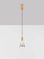 Preview: Nova Luce LED Pendelleuchte Voi dimmbar 8W warmweiss 3000K Schwarz Messinggold Glas Metall Ø16cm 9236305