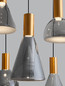 Preview: Nova Luce LED Pendelleuchte Voi dimmbar 48W warmweiss 3000K Schwarz Messinggold Glas Metall Ø52cm 9236308
