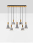 Preview: Nova Luce LED Pendelleuchte Voi dimmbar 47W warmweiss 3000K Schwarz Messinggold Glas Metall 96x33cm 9236309