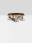 Preview: Nova Luce LED Deckenleuchte Voi dimmbar 40W warmweiss 3000K Schwarz Messinggold Glas Metall Ø57cm 9236310