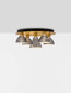 Preview: Nova Luce LED Deckenleuchte Voi dimmbar 40W warmweiss 3000K Schwarz Messinggold Glas Metall Ø57cm 9236310