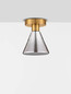 Preview: Nova Luce LED Deckenleuchte Voi 8W warmweiss 3000K Schwarz Messinggold Glas Metall Ø17cm 9236311