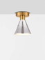 Preview: Nova Luce LED Deckenleuchte Voi 8W warmweiss 3000K Schwarz Messinggold Glas Metall Ø17cm 9236311