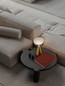 Preview: Nova Luce LED Tischleuchte Voi 8W warmweiss 3000K Schwarz Messinggold Glas Metall Ø17cm 9236312