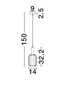 Preview: Nova Luce Pendelleuchte Maho E27 Rauchgrau Messinggold Glas Metall Ø14cm 9236313