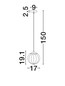 Preview: Nova Luce Pendelleuchte Abbacus E27 Schwarz Glas Metall Ø17cm 9236316