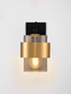 Preview: Nova Luce Wandleuchte Sianna E27 Schwarz Messinggold Glas Metall 20x17cm 9236389